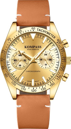 Kompass Skyborne Chronograph Gold Brown