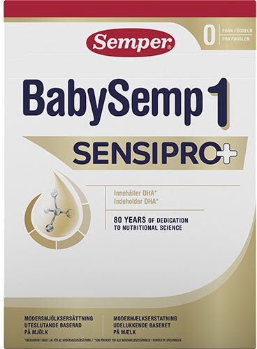 Semper BabySemp 1 Sensipro+ Syrnet Morsmelkerstatning 0+ Semper BabySemp 1 Sensipro+ Syrnet Morsmelkerstatning 0+