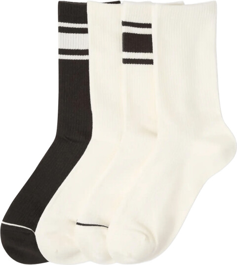Lindex 4 Pack Sporty Socks Brown 36/38