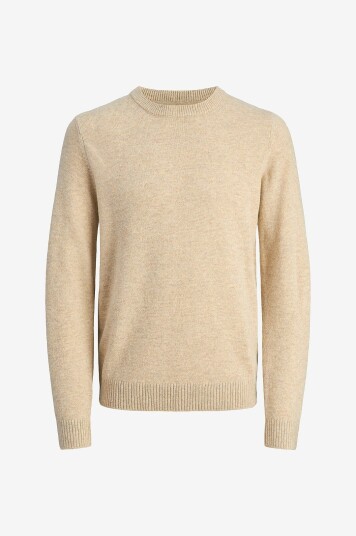 Jack & Jones Pullover jprBlulambswool Knit Crew Neck Grå Jack & Jones Pullover jprBlulambswool Knit Crew Neck Grå