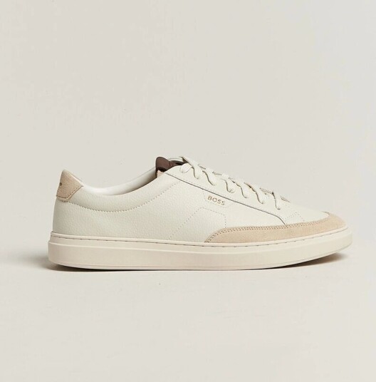 Boss BLACK Kieran Leather/Suede Sneaker Open White