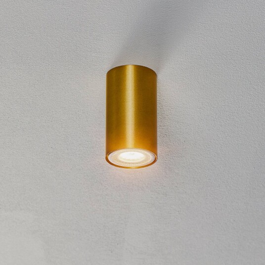 Euluna Downlight Eye S i sylinderform, messing