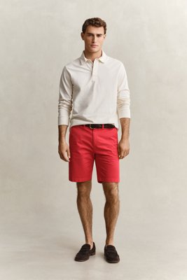 Solblekede chinoshorts ROSE RED 32