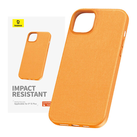 Baseus Fauxther Series Mobildeksel til iPhone 15 Plus - Oransje