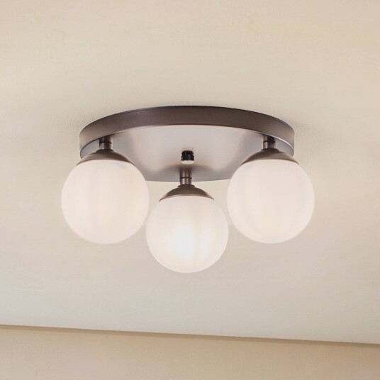 Argon Taklampe Fatis rund 3 lyskilder svart