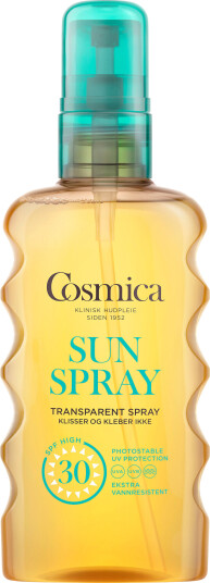 Cosmica Sun Spray SPF 30 175 ml - Dermatologisk Testet og Vannbestandig