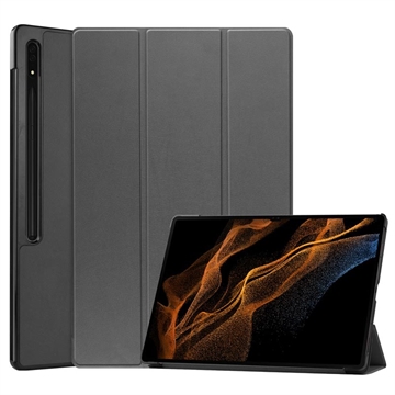 Samsung Galaxy Tab S9 Ultra Tri Fold Series Smart Folio etui Grå