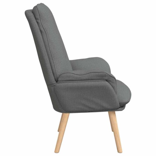 Avslappende stol Mørke grå 69 x 74 x 93 cm stoff Avslappende stol Mørke grå 69 x 74 x 93 cm stoff