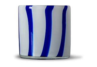 Byon Calore XS Lysestake 10 cm Blå/Hvit Glass