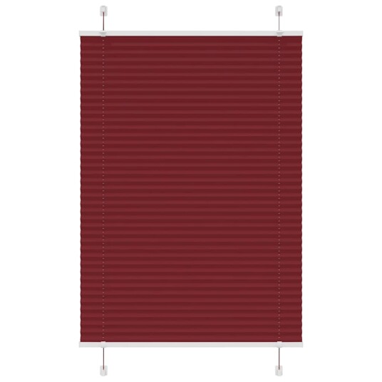 Plisségardin Bordeaux Rød 100x150 cm Stoff Bredde 99,4