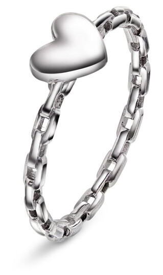 Pan Jewelry Ring i sølv hjerte størrelse Ring i sølv hjerte 54