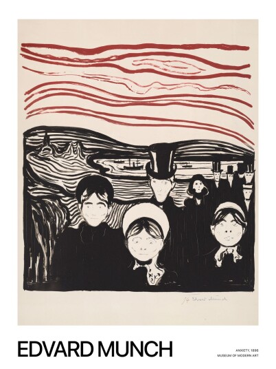 Plakat Angst av Edvard Munch Plakat Angst av Edvard Munch