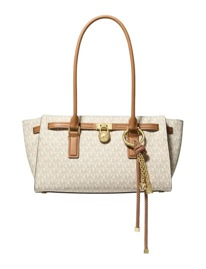 Michael Kors Sm Ew Shldr Tote W Charm - Beige - ONE SIZE Michael Kors Sm Ew Shldr Tote W Charm - Beige - ONE SIZE