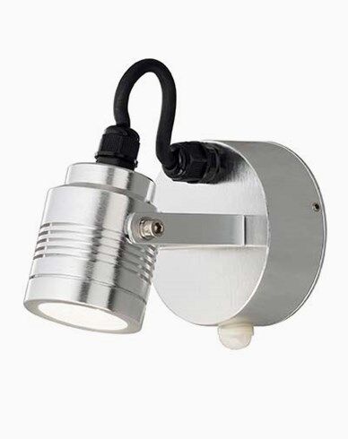 Konstsmide Monza vegglampe retningssbar alum 3W 230V LED bevegelsesensor 7941-31