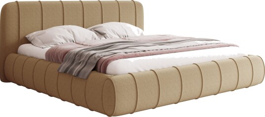 Calrosin Sengeramme 120x200 cm med Oppbevaring Mørk beige