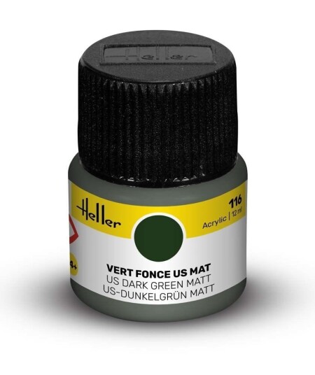 Heller Akryl No 116 US Dark Green - Matt 12ml