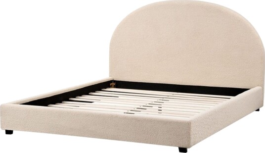 Seng med lamellramme Vaucluse Beige/Bouclé 160x200 cm