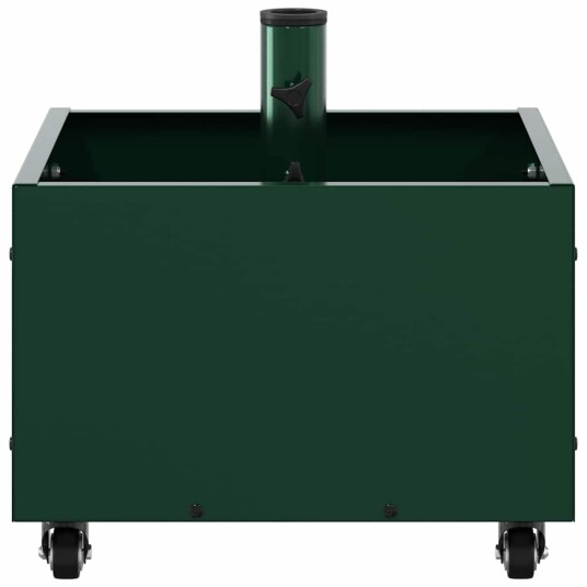 vidaXL Parasolbase med plantekasse grønn 45 x 45 x 45 cm Stål