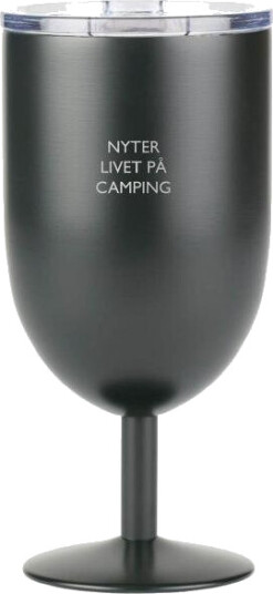 Pictureit Termo ølglass nyter livet på camping 40 cl svart Pictureit Termo ølglass nyter livet på camping 40 cl svart