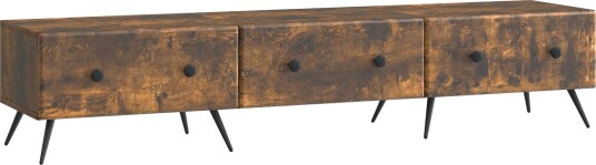 TV skap med skuff Røkt Eik 147 x 34,5 x 30 cm Konstruert tre TV skap med skuff Røkt Eik 147 x 34,5 x 30 cm Konstruert tre