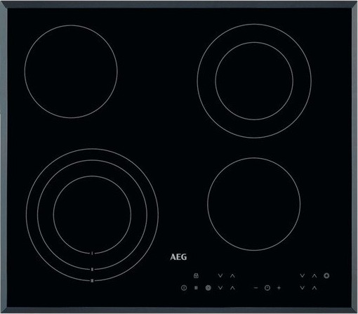 AEG HK634030FB Glasskeramisk Komfyrtopp med 4 Plater Svart