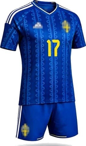 Sverige Herrelandslag Fotball 2026 Barnsett, Skjorte og Shorts, Pustende Polyester Fotballdrakt, Sportsfan Klær NR.17 Gyökeres 26