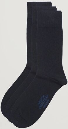 Amanda Christensen 3-Pack True Cotton Socks Dark Navy Amanda Christensen 3-Pack True Cotton Socks Dark Navy