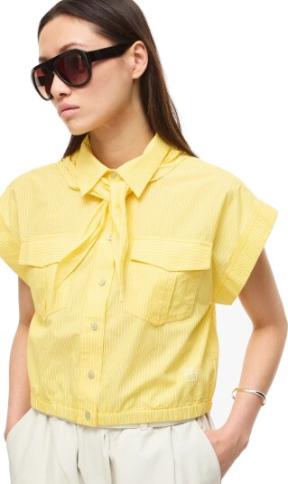 ROUGE EDIT Roulinne S/L Stripe Shirt/Pf   Multi/patterned   42