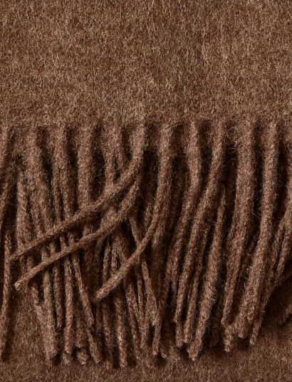Selected Slftime New Wool Scarf - Brown - ONE SIZE Selected Slftime New Wool Scarf - Brown - ONE SIZE