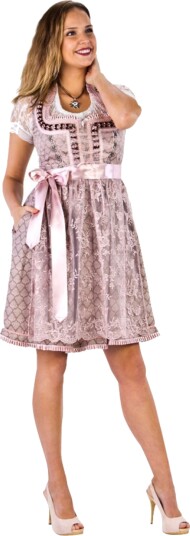 Hisab Joker Oktoberfest Dirndl Rosa Deluxe Kostyme 34 97986-34