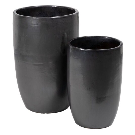 Bigbuy Home Vase Grå Keramikk 52 X 52 X 80 Cm (2 Enheter)