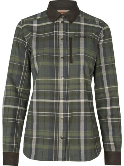 Härkila W"s Pajala Long Sleeved Shirt Olive Check Olive Check XS