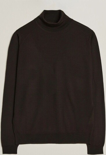 John Smedley Cherwell Extra Fine Merino Rollneck Faulkner Brown