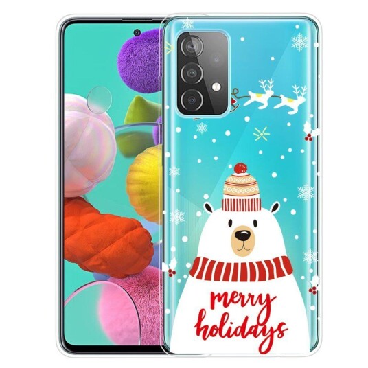 INCOVER Samsung Galaxy A32 (4G) TPU Plast Jul Deksel - Merry Christmas - Isbjørn