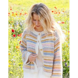 Pastel Spring Cardigan by DROPS Design Cardigan Strikkeoppskrift str Small