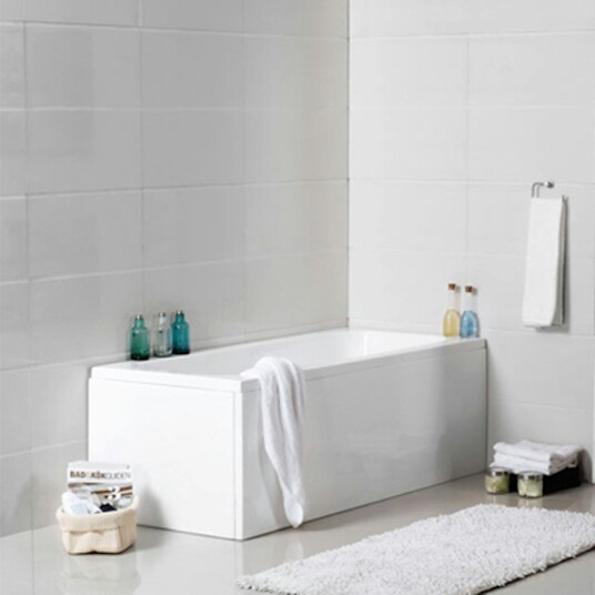 Noro Single SQ Badekar med panel 1500x800 mm, Akryl, Hvt Noro Single SQ Badekar med panel 1500x800 mm, Akryl, Hvt