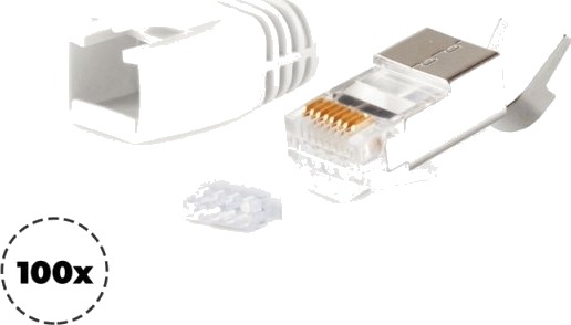 Shiverpeaks Bs72067-100W Rj-45 Hvit Hankjønn Rett Polykarbonat Pc Cat5e/6/6A/7