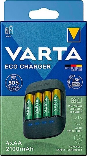 Varta Eco Charger Batterilader 2100mAh 4xAA