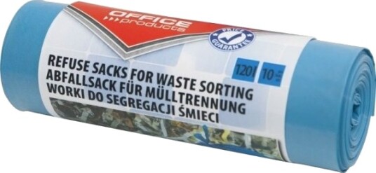 Office Products Avfallsposer For Hjemme Sortering Ldpe 120 L 10 Stk Blå