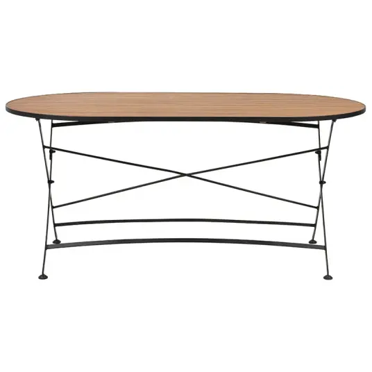 Brafab Brewer bord 85x160 cm  Svart / Teak