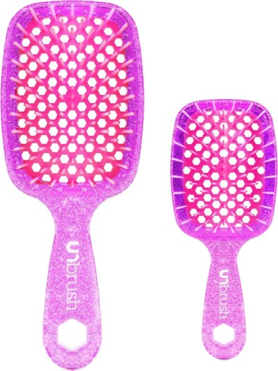 Unbrush Glitter Duo Set Rose Quartz Pink