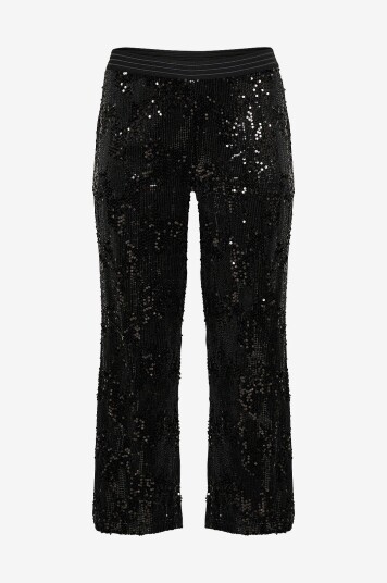 KAFFE Curve - Paljettbukse kcNicoleen Sequin Pants - Svart KAFFE Curve - Paljettbukse kcNicoleen Sequin Pants - Svart