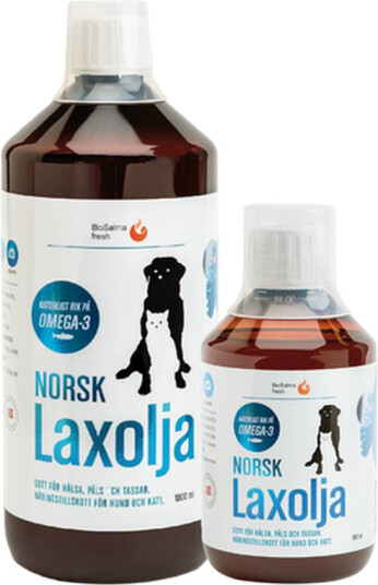 Fersk Norsk Lakseolje Omega 3 Hund & Katt 1000Ml