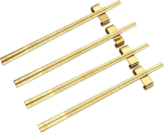 Thor Kito Chopsticks spisepinner 4 pakning Messing Thor Kito Chopsticks spisepinner 4 pakning Messing