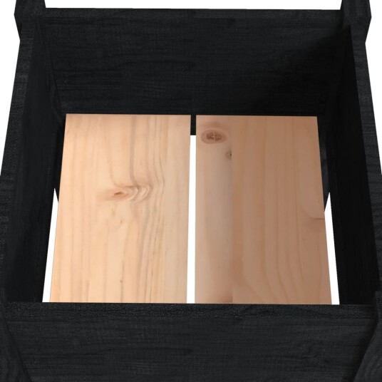 vidaXL Plantekasse svart 50x50x70 cm heltre furu