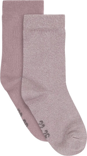 Minymo Ankle Socks W.glitter (2 Pack)   Purple   19\22