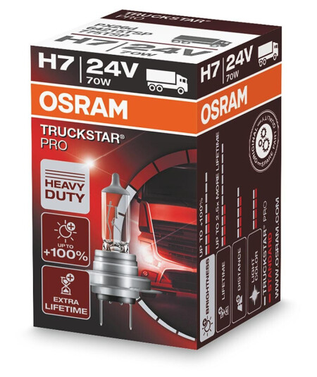 Osram Truckstar Pro H7 24v halogenpære