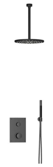 Tapwell Box7268 Takdusj Innbygging - Takmontert Svart Matt / 300mm Ø300mm (TA-9424911)