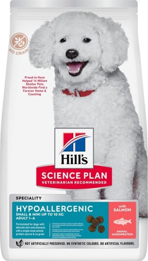 Hill'S Science Plan Hypoallergenic Adult Small & Mini Med Laks Sparepakke 2 X 1.5 kg
