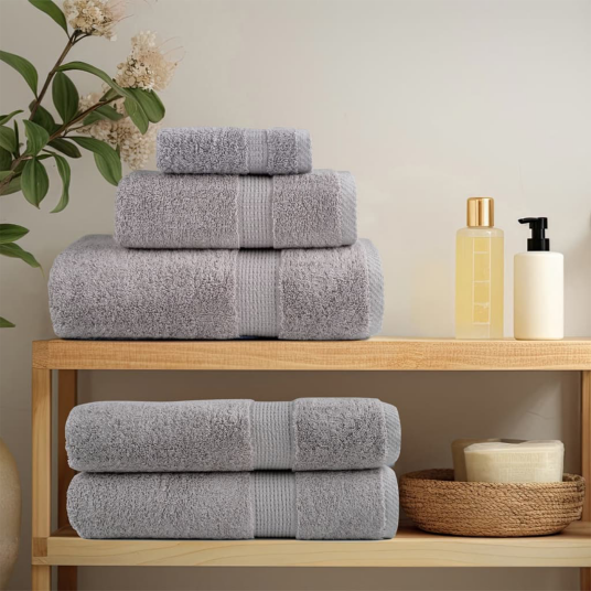 Gjesthåndkle SOLUND 4 pcs Grå 15 x 21 cm 550 gsm